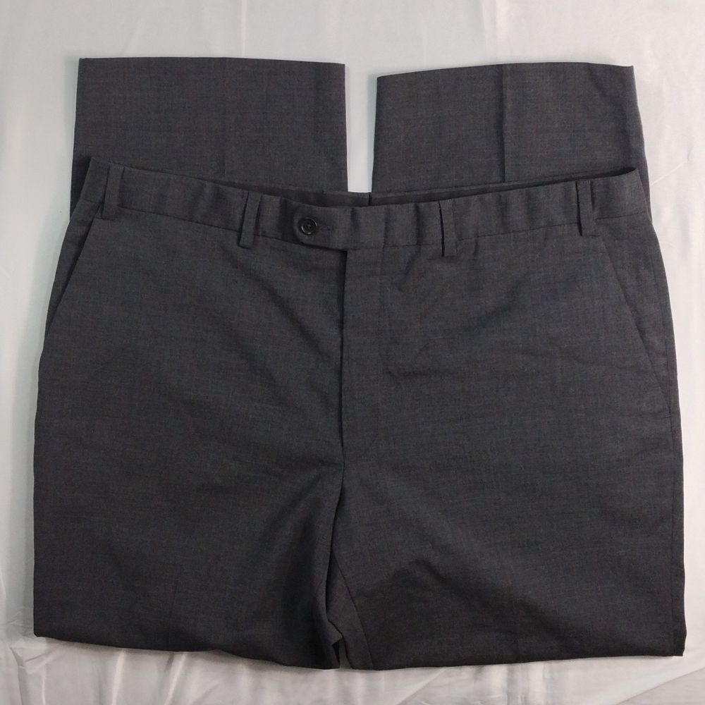 John Varvatos Wool Dark Gray Slacks - Picture 8 of 12